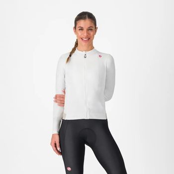 Castelli Womens Espresso Thermal Jersey Ivory/Silver Moon