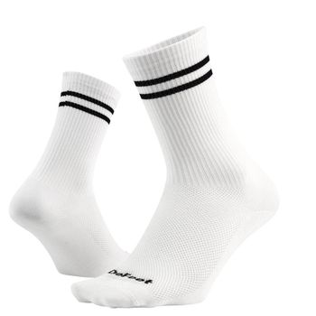 DeFeet Aireator 6 All Star Classic Ribbed Crew Socks White