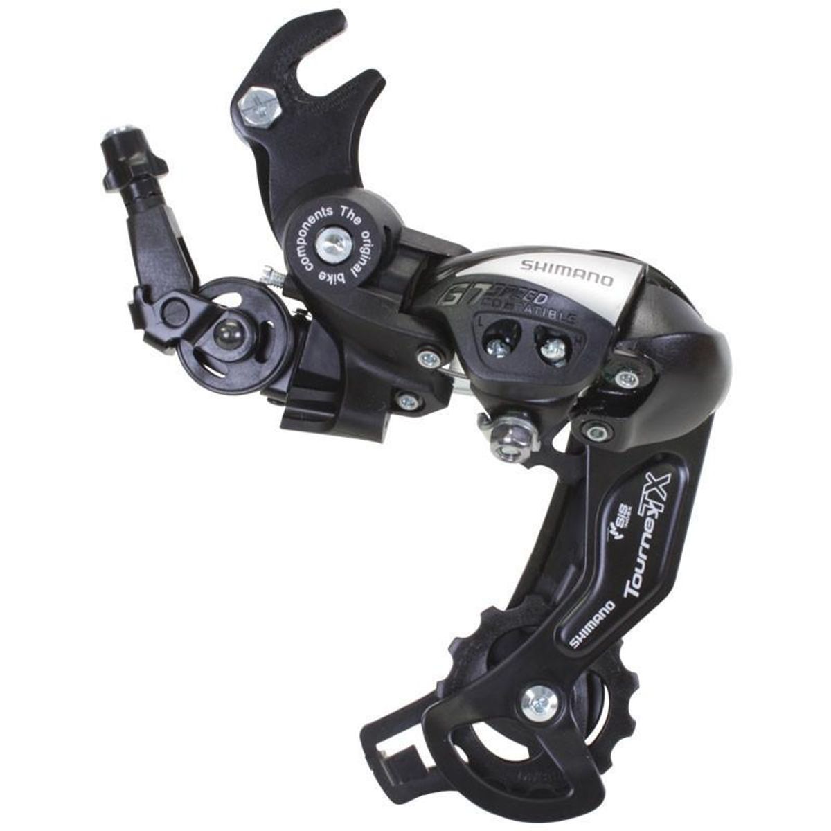 Shimano Tourney TY300 Dérailleur Arrière 6/7 Vitesses – Avec Crochet, Compatible Chaînes HG, Smart Cage