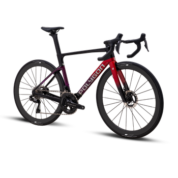 Polygon Helios A9 Di2 700C Road Bike - Red/Purple