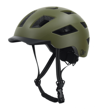Safety Labs E-Bahn 2.0 Helmet With LED Light - Matt Olive