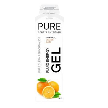 Pure Fluid Energy Gels 18x 50g Box -Orange