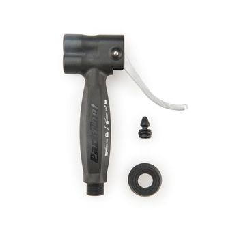 thumbnail interactive-video image 1 of BBB AirPipe Pump Head Adapter BFP-94 – Presta Valve Compatible Floor Pump Adapter 1 of 5