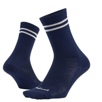 DeFeet Aireator 6 All Star Classic Ribbed Crew Socks Navy