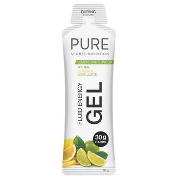 Pure Fluid Energy Gel Lemon & Lime +Caffeine 50g (Box 18)