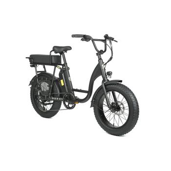 Pedal Brewer Electric Fat Tyre Cruiser Bike 540Wh Battery Black