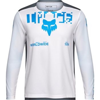 Fox Youth Ranger LS Jersey Digi Image White
