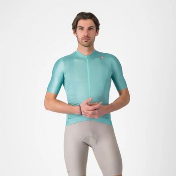 Castelli Espresso Jersey Pool Blue/Dark Grey