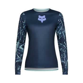 Fox Womens Ranger LS Jersey Image Print Arctic Blue