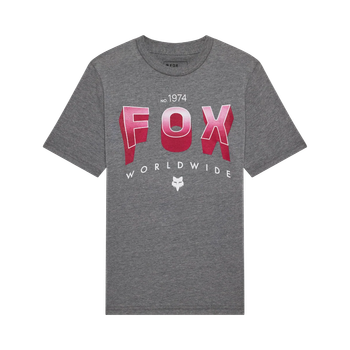 Fox Youth Block SS Tee Heather Dark Grey