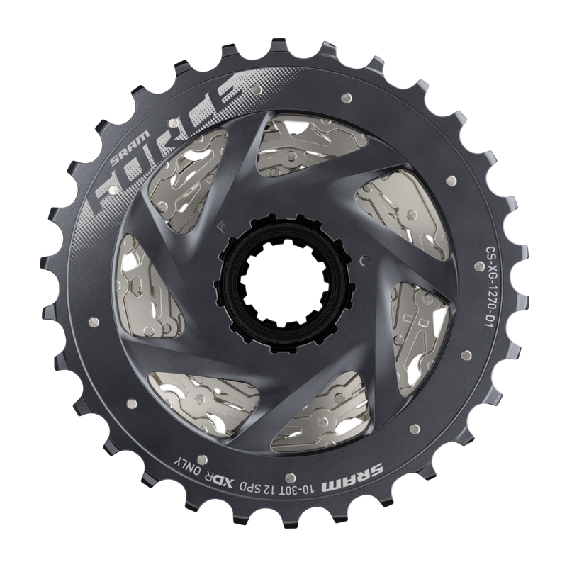パーツ SRAM FORCE XG-1270 10-30T(12S) XDR SRAM Force AXS XG-1270 Cassette (Black) (12 Speed) (XDR