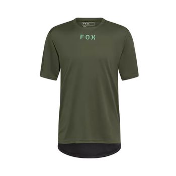 Fox Ranger SS Jersey Wordmark - Dark Sage