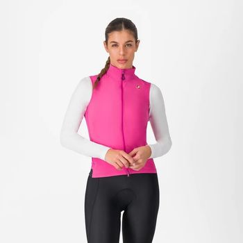 Castelli Womens Espresso Vest Violet Pink/Dark Grey