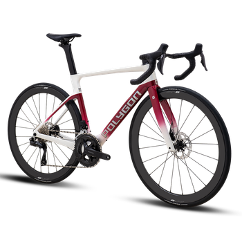 Polygon Helios A7 Di2 700C Road Bike - White/Purple