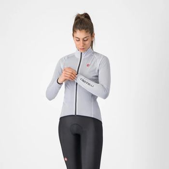 Castelli Womens Squall Shell Jacket Silver Grey/Black
