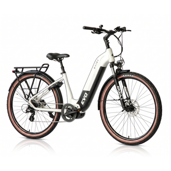 Evo Guide 700C Electric Bike 835Wh Battery - White/Black