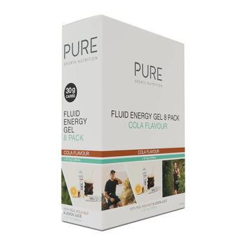 Pure Fluid Energy Gels Cola + Caffeine (8 x 50g)