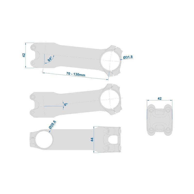 Ritchey Classic C220 Stem - 70mm, 31.8 Clamp, +/-6, 1 1/8