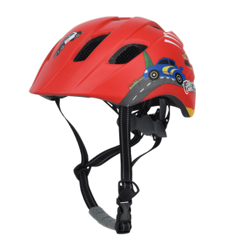 Safety Labs Dino Kids Helmet With Light - Red Cars