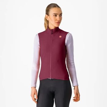 Castelli Womens Espresso Vest Deep Bordeaux