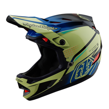Troy Lee Designs D4 AS Composite Helmet - Drip Flo Yellow