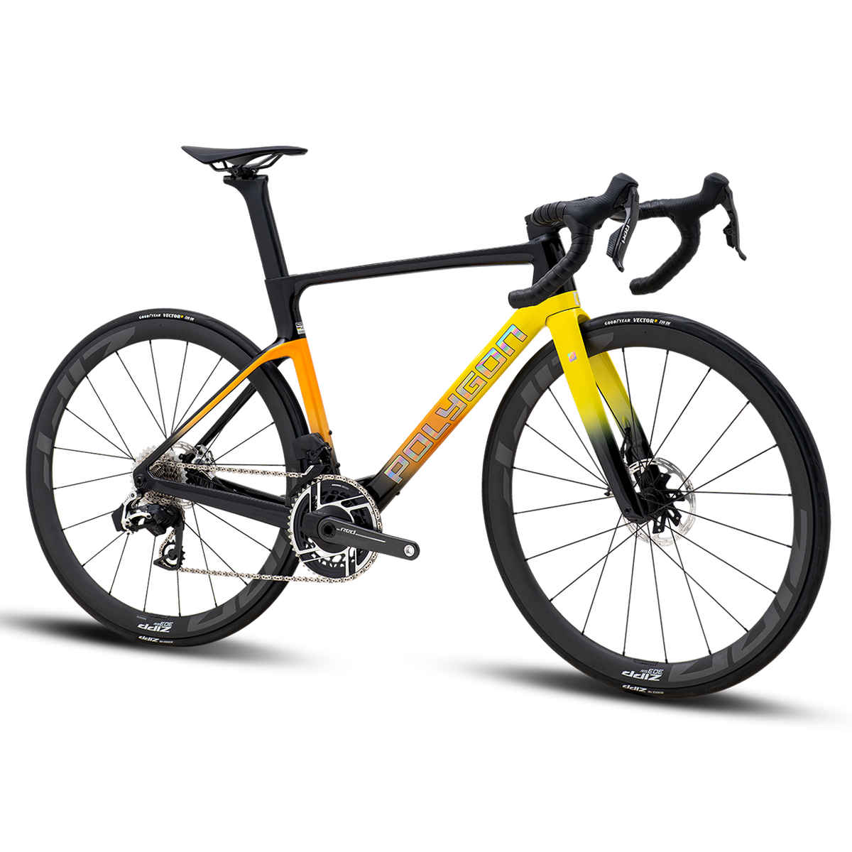 Polygon Helios A0 Red AXS 700C Road Bike - Rush Sunset