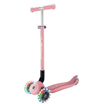 Globber Primo Foldable Lights Scooter Pastel Pink
