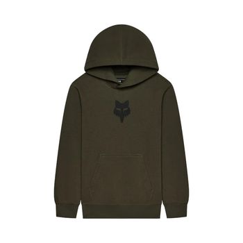Fox Youth Fox Head Fleece Pullover Olive Green