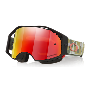 Oakley Airbrake MTB Goggles Green Camo Prizm Trail Torch