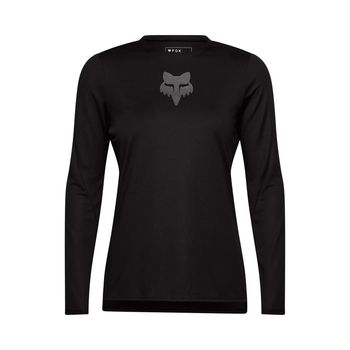 Fox Womens Ranger Long Sleeve Jersey Fox Head - Black