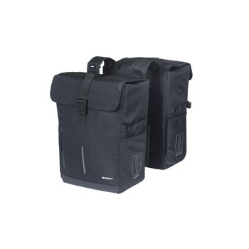 Basil Move Double Bicycle Bag 30L - Black